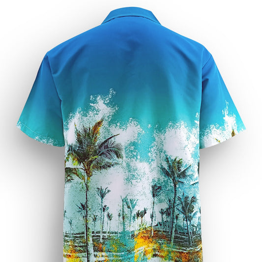 Hawaiian Shirt Men's Coconut Print Loose