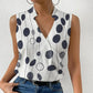 Casual Printed Tops Summer V-neck Sleeveless T-shirt 